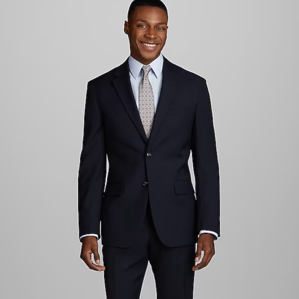 Jos. A. Bank Gordon Solid Blazer Suit Navy Wool Size 46 Workwear Smart Casual